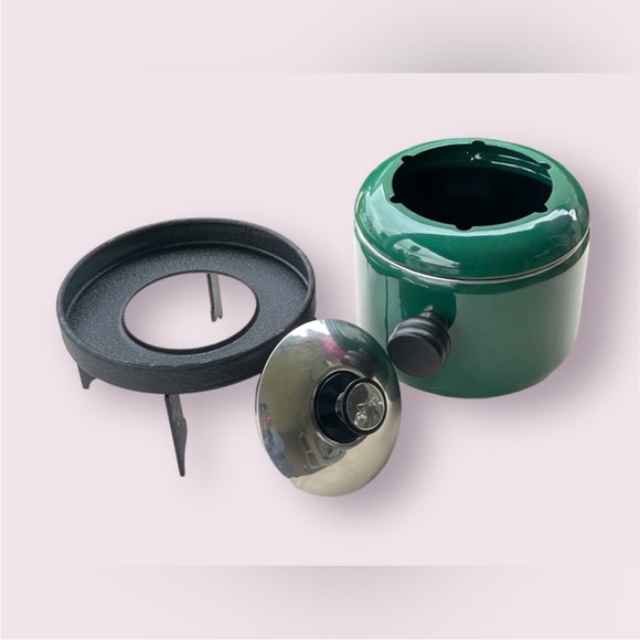 Copco Fondue Pot & Stand Enamel Hostess Set - Picture 11 of 12